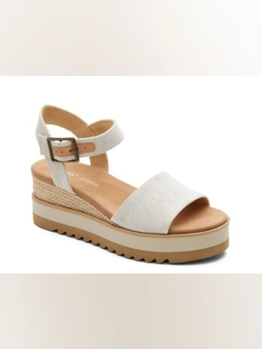 Women's White Ankle-Strap Platform Sandals